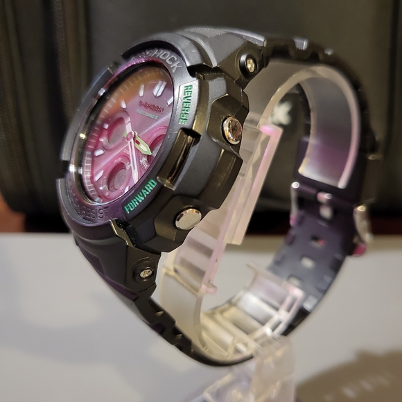 G-SHOCK WATCH ⌚️ AWG-M100F MULTI BAND 6 / TOUGH SOLAR - BLACK/GREEN - Picture 2 of 8